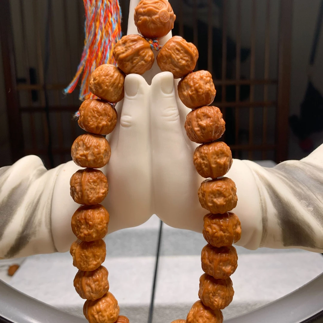 【大蛤蟆手持】唐梵文玩原产地猴头核桃手工精品雕刻大蛤蟆头文玩