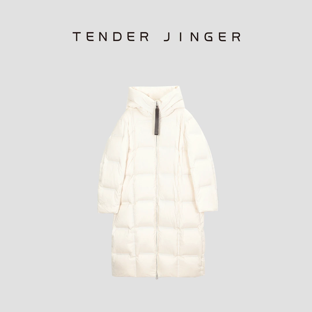 Tender Jinger【专柜】连帽90级系腰带长款鹅绒服T44HDD78865