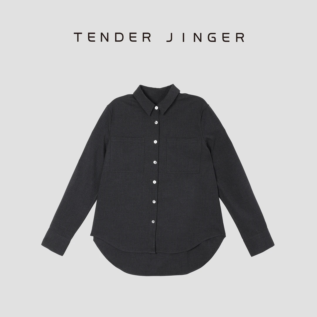 【专柜】女士羊毛简约通勤长袖衬衫T2401HMD49863