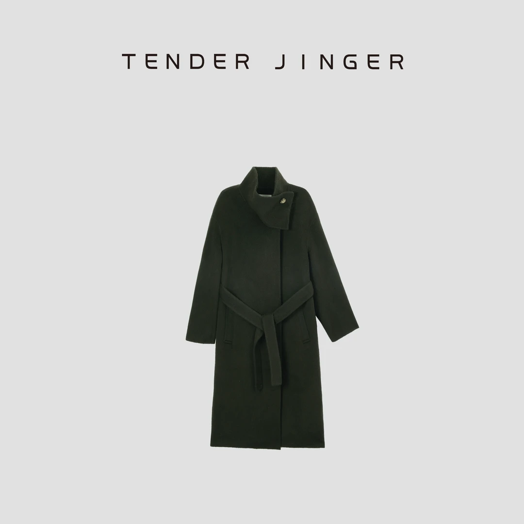 【专柜】女士气质立领长款混纺大衣外套T44LMD800M