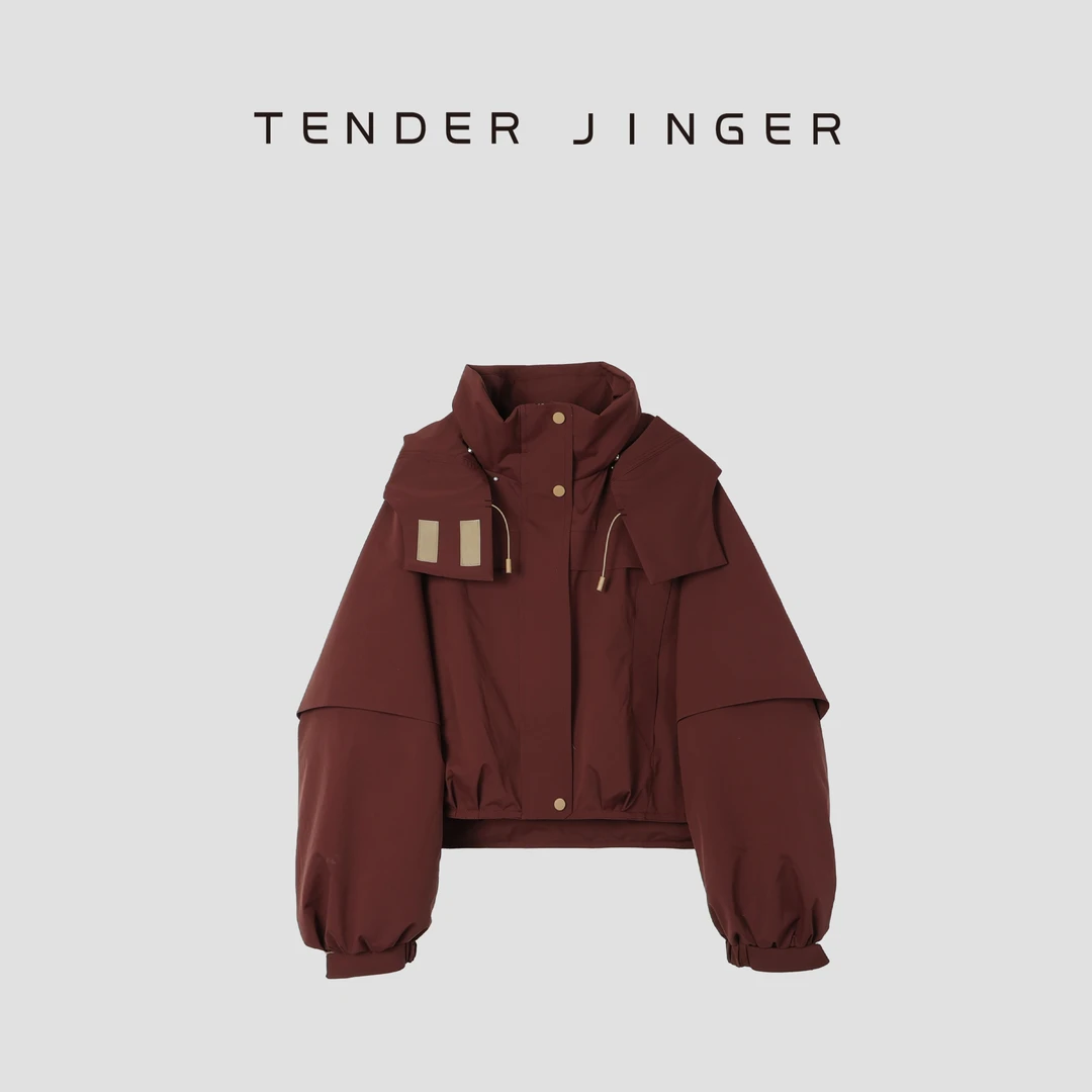 Tender Jinger【专柜】连帽百搭休闲短款鹅绒服T44HDD78118