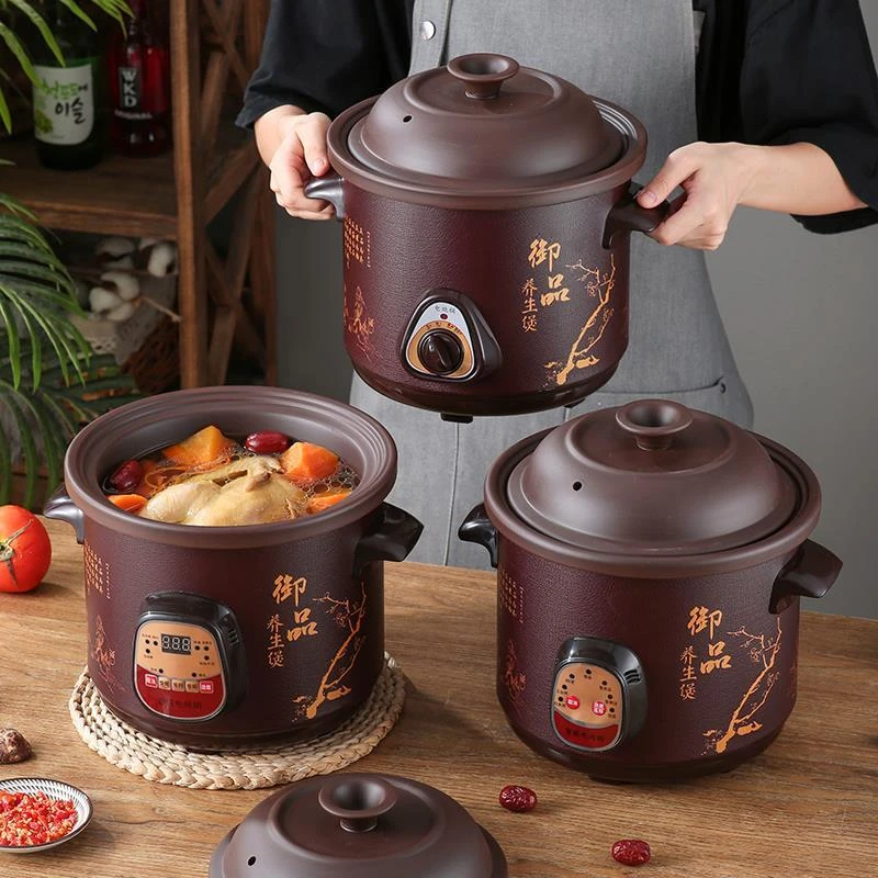 紫砂电炖锅全自动炖汤煲汤电砂锅家用熬煮粥神器养生锅电炖盅陶瓷