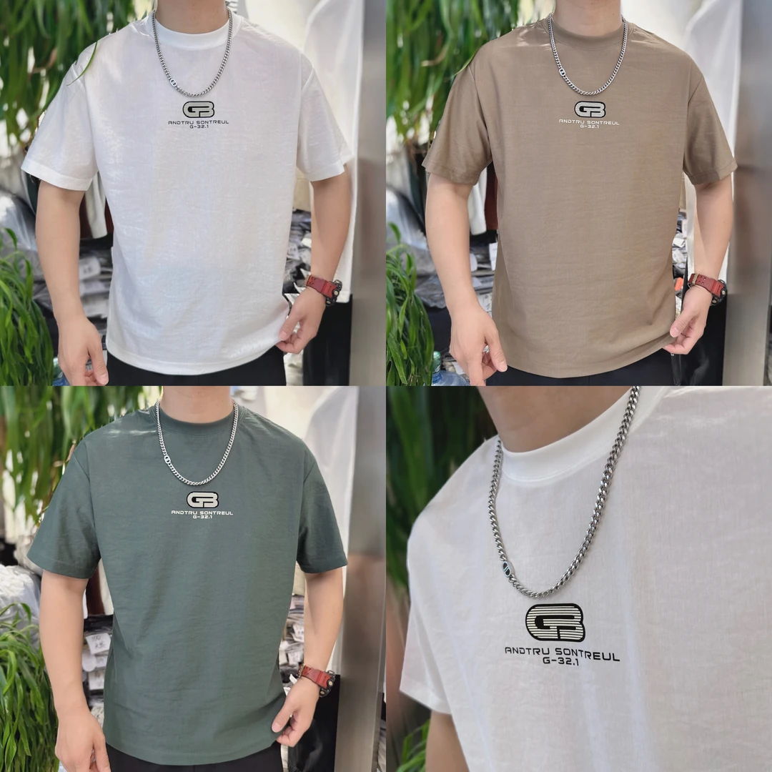 （超薄冰川麻棉）夏季新款百搭舒适宽松休闲情侣时尚圆领短袖HS906