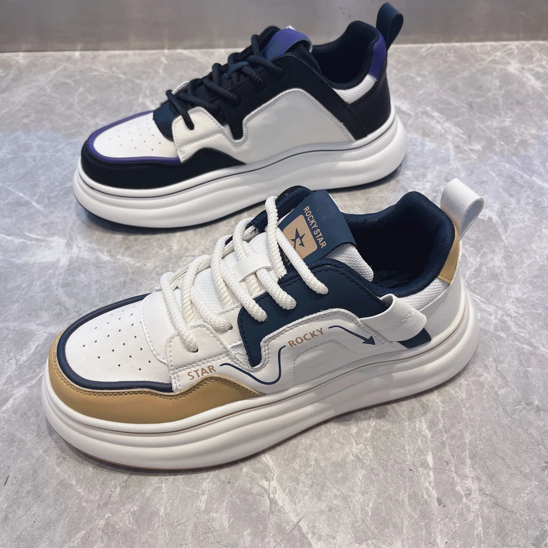 （运动鞋）2024年防臭休闲运动鞋时尚潮鞋男士厚底男鞋6518