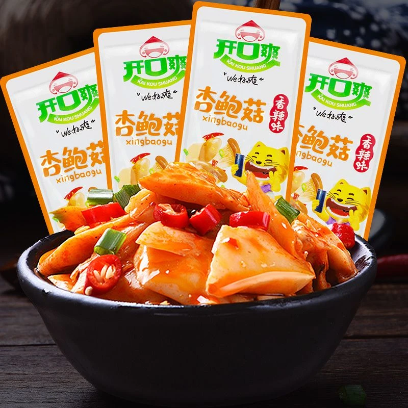 【三好厂源】开口爽杏鲍菇12g零食麻辣小吃即食小包新鲜香辣腌制