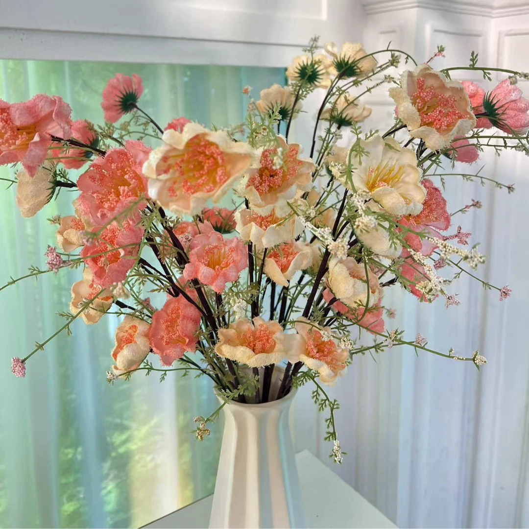 粉蝶杜鹃仿真假花客厅餐桌摆件装饰品i插花装饰玄关好看