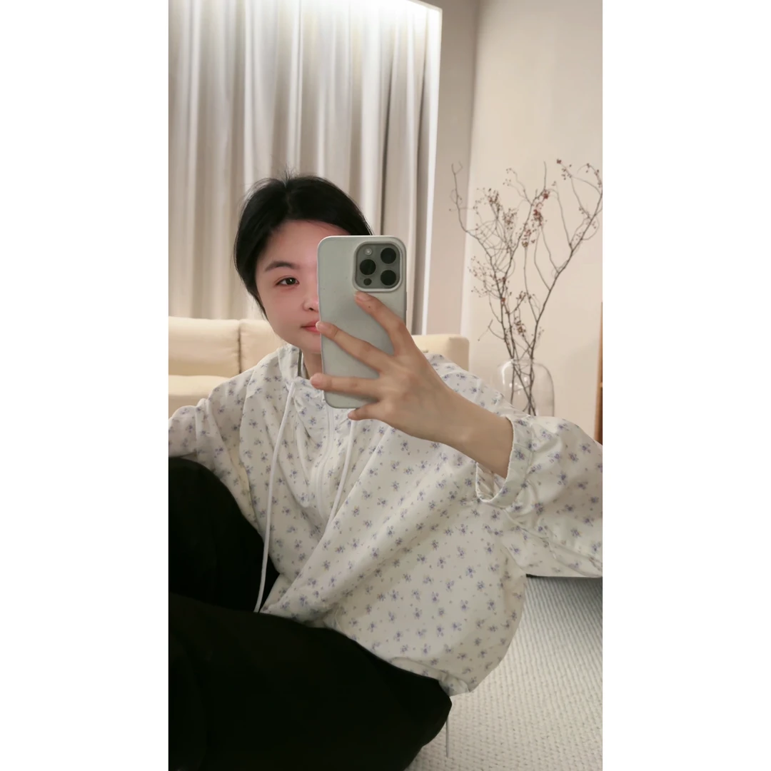 miss muzi｜“招财小紫/很韩！”定制碎花全工艺冲锋衣防晒外套