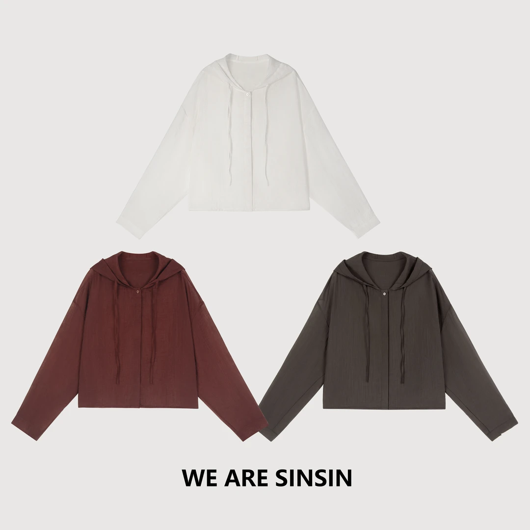 miss muzi｜“清凉帽衫”慵懒松弛感连帽高级感轻薄防晒外套