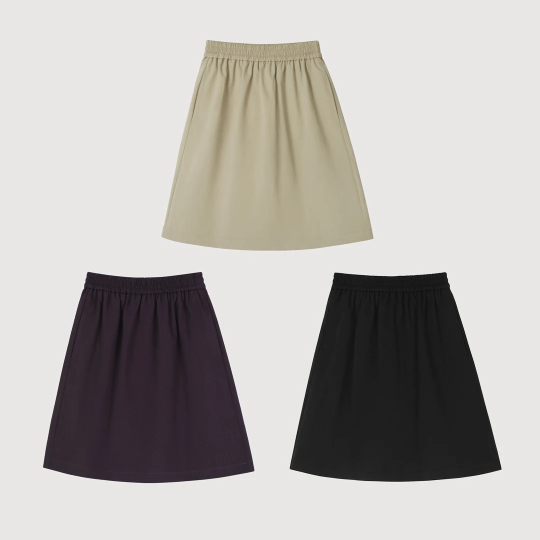 miss muzi｜“缪中裙”进口Sanerer超态棉！轻爽透气A字显瘦半身裙