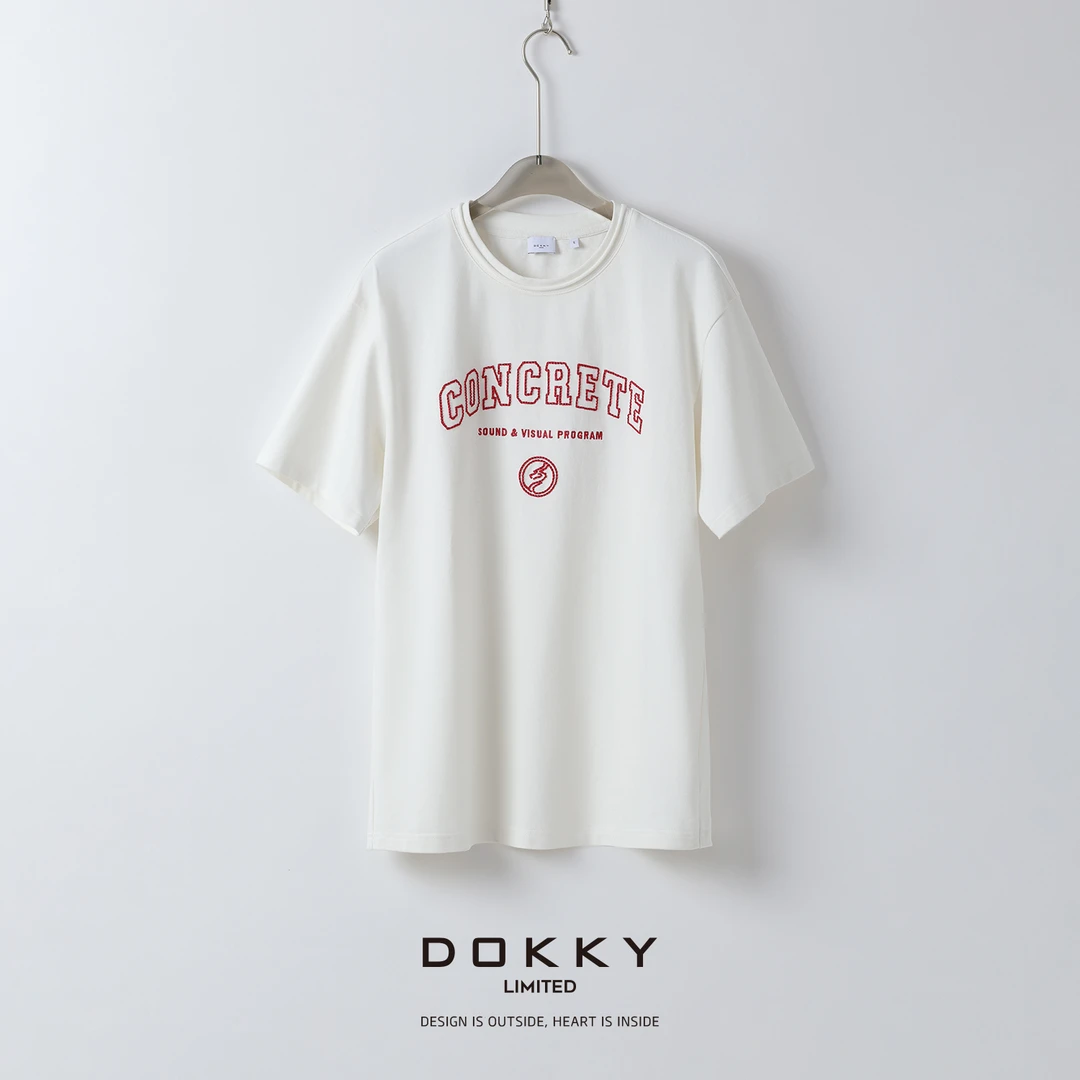 【情侣款.龙腾T】DOKKY 100高支长绒棉字母T恤