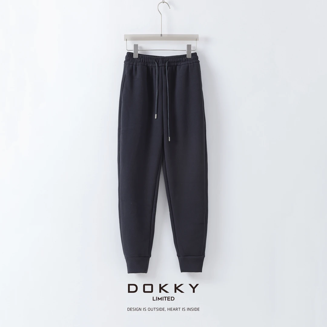 【露露暖绒卫裤】DOKKY巨显瘦.时髦运动风|加绒加厚.保暖收口休闲裤