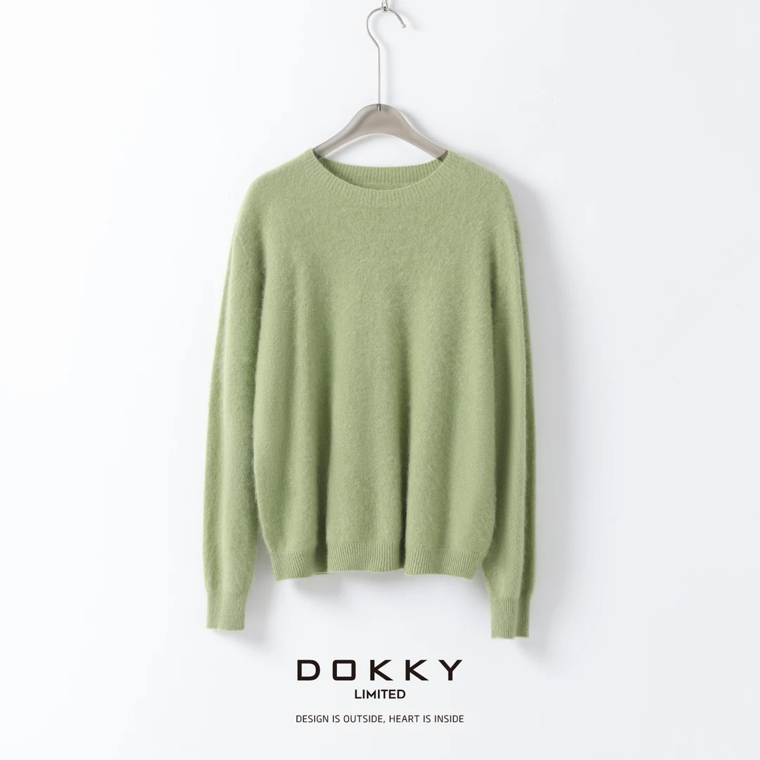【限量尖货·雾感羊毛衫·紫标】DOKKY轻奢超细绵羊毛.拉绒工艺|毛衣