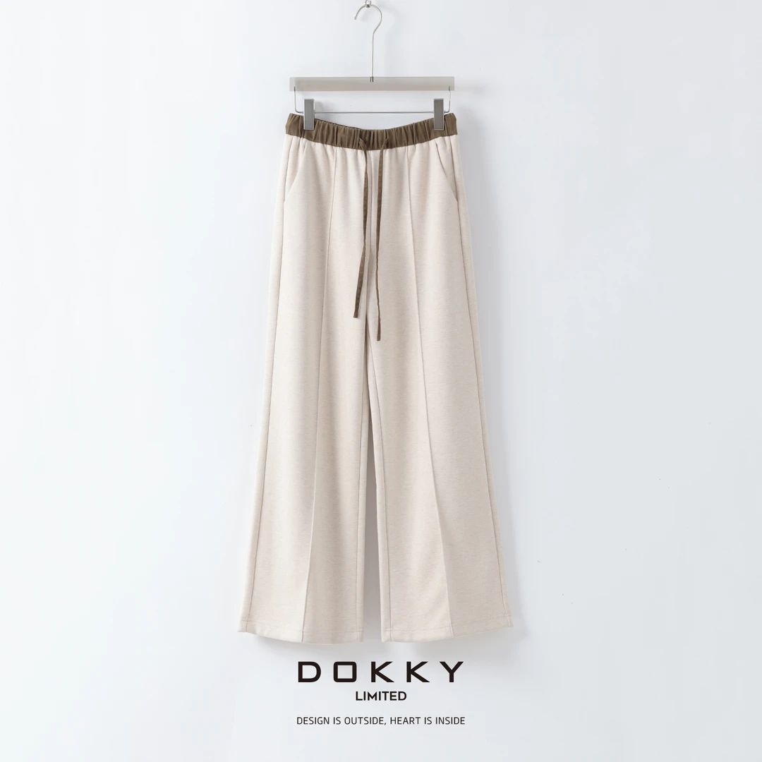 【限量尖货.明洞欧尼.紫标】DOKKY高定材质立裁时髦显瘦垂感阔腿裤