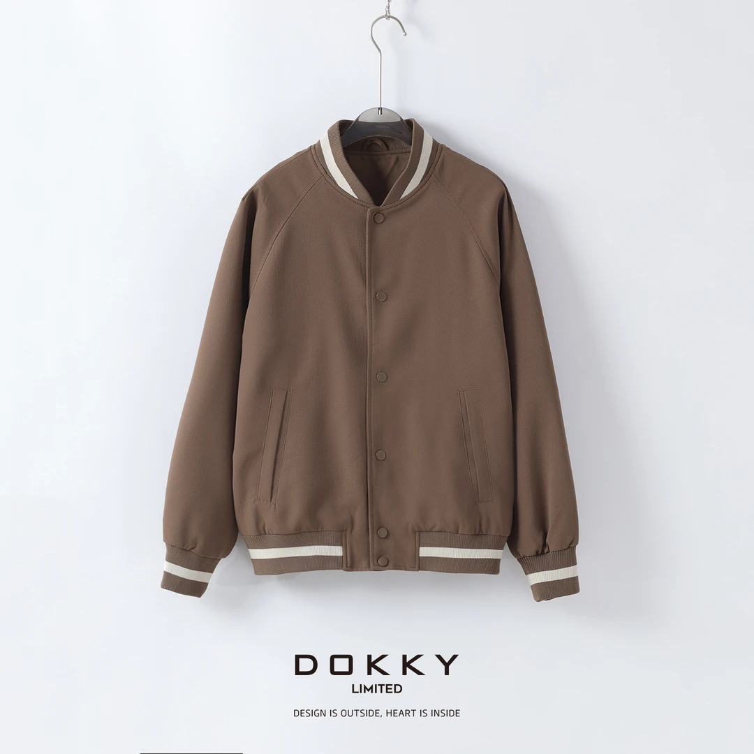 【布鲁斯外套】DOKKY时髦百搭.通勤出游|撞色针织.男士棒球夹克2606