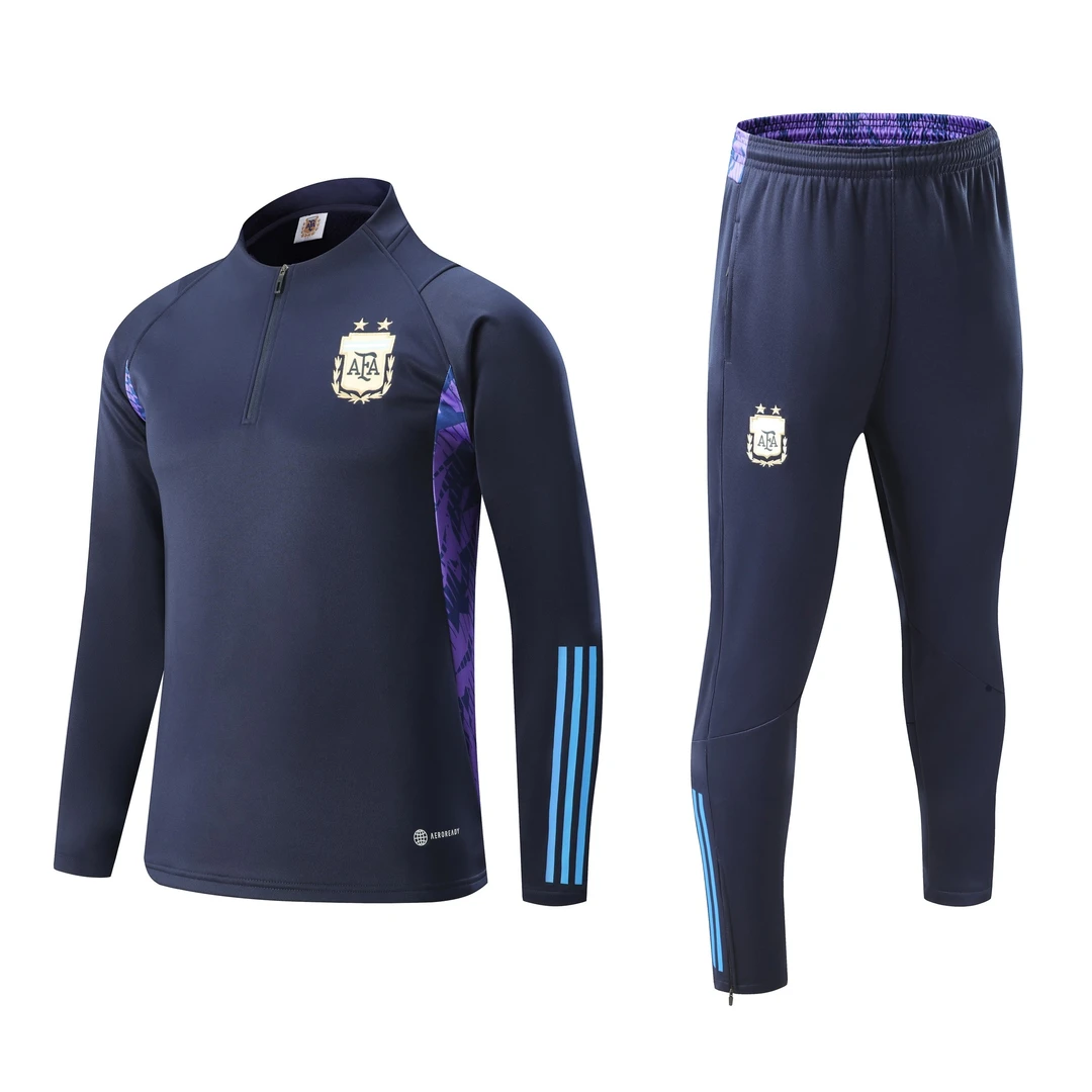 【套装半拉加绒】训练服秋冬俱乐部国家队套装巴西巴黎运动休闲长袖