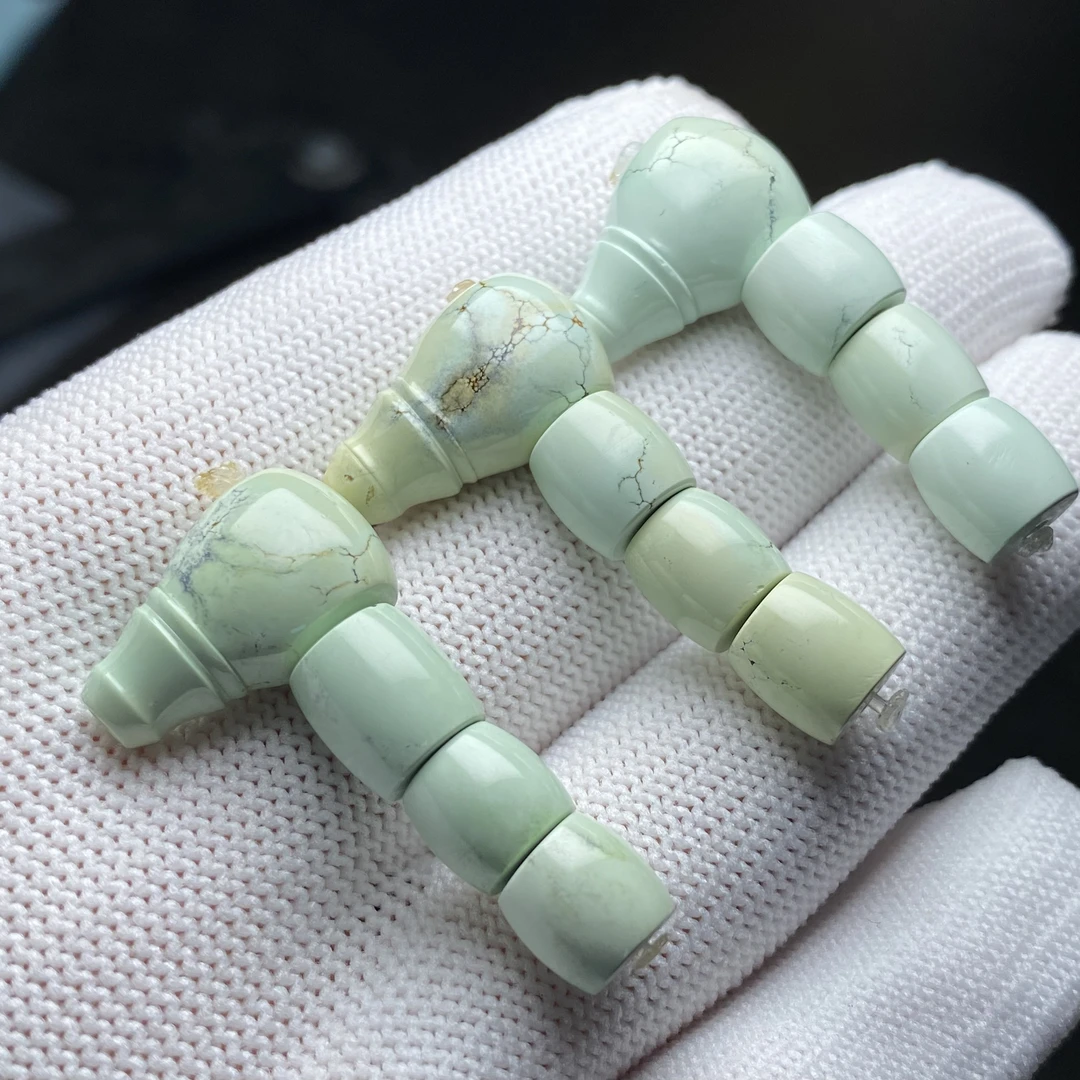 菜籽黄高瓷直切老型桶珠套装三通腰珠顶珠（发一套多样性发货）