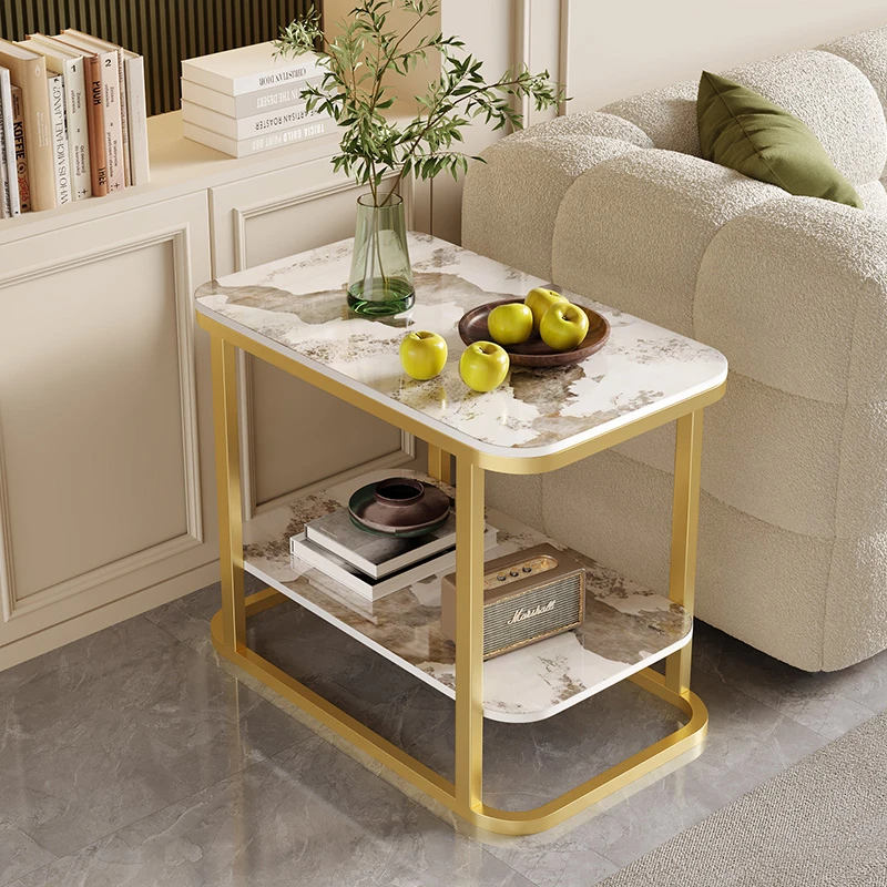 岩板边几轻奢现代简约客厅角几高级感沙发侧边柜小方桌床头柜边桌