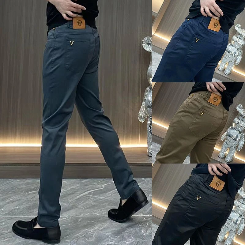 裤子休闲裤男秋新款2024商务爆款西裤潮流男士裤子修身痞帅小脚裤