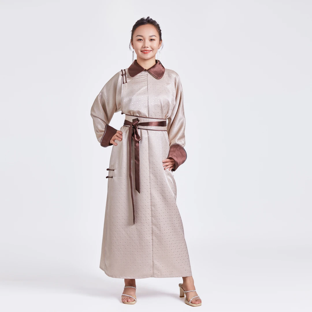 铁提牧【铁提牧精品蒙古服饰】设计师夏季新款时尚优雅民族风长袍