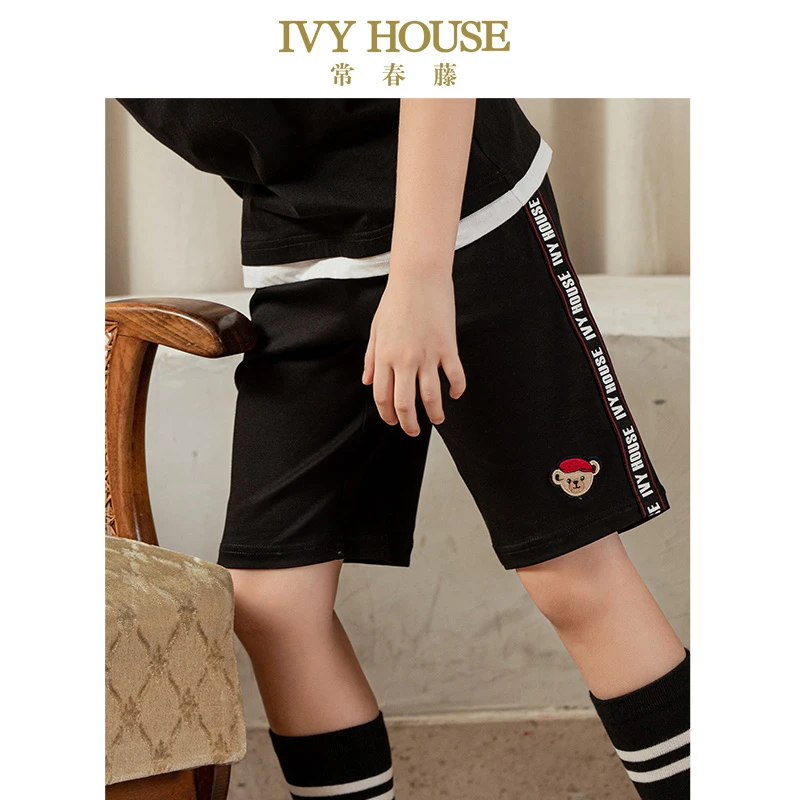 IVY HOUSE常春藤童装裤子男童夏季新款 五分裤休闲运动风中裤短裤
