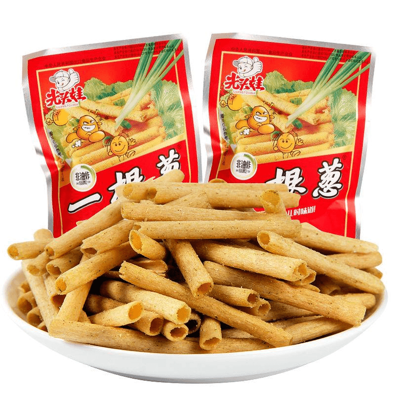 一根葱包邮80经典怀旧零食品特产小吃膨化素食香葱味甘师傅光头娃