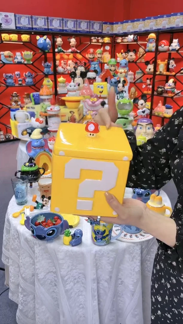 【闪购商品】.@@问号陶瓷储物收纳罐