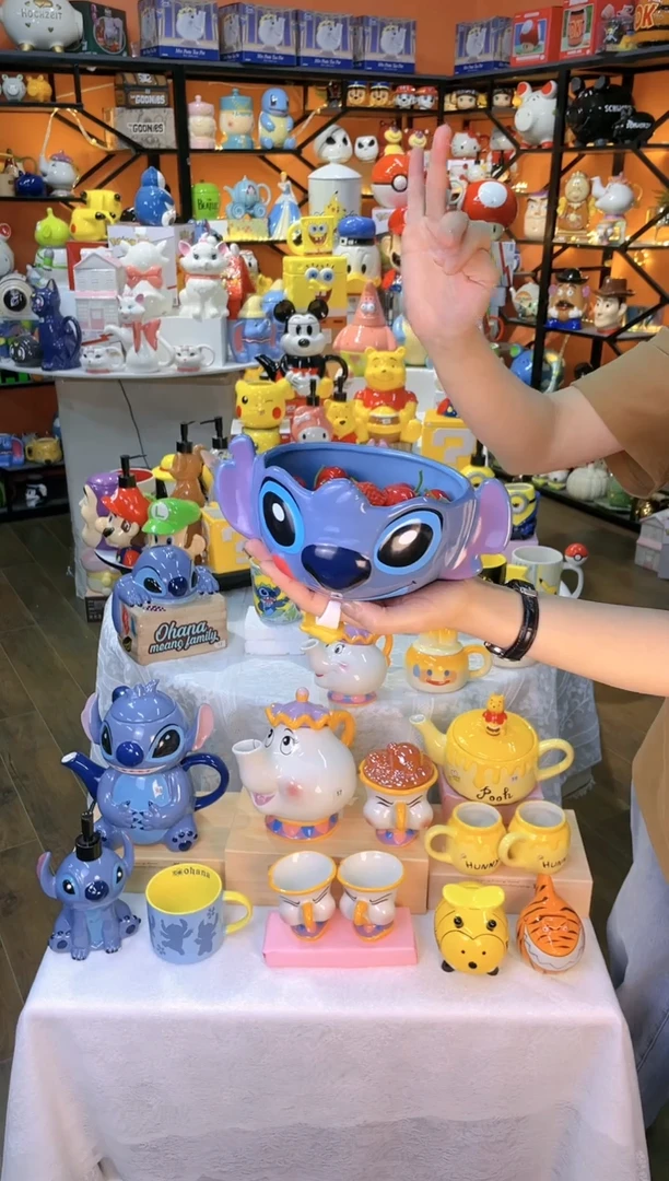 【闪购商品】陶瓷1史迪奇水果沙拉碗