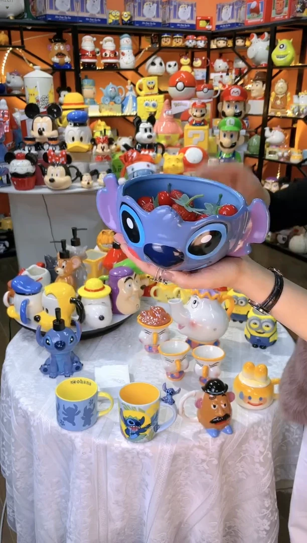【闪购商品】陶瓷1史迪奇水果沙拉碗