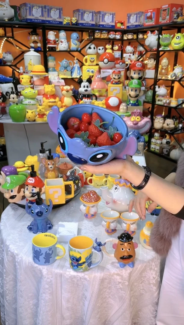 【闪购商品】陶瓷1史迪奇水果沙拉碗