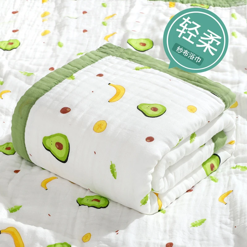 儿童棉质纱布浴巾盖毯新生儿初生婴幼儿浴巾超柔宝宝婴儿薄款舒适