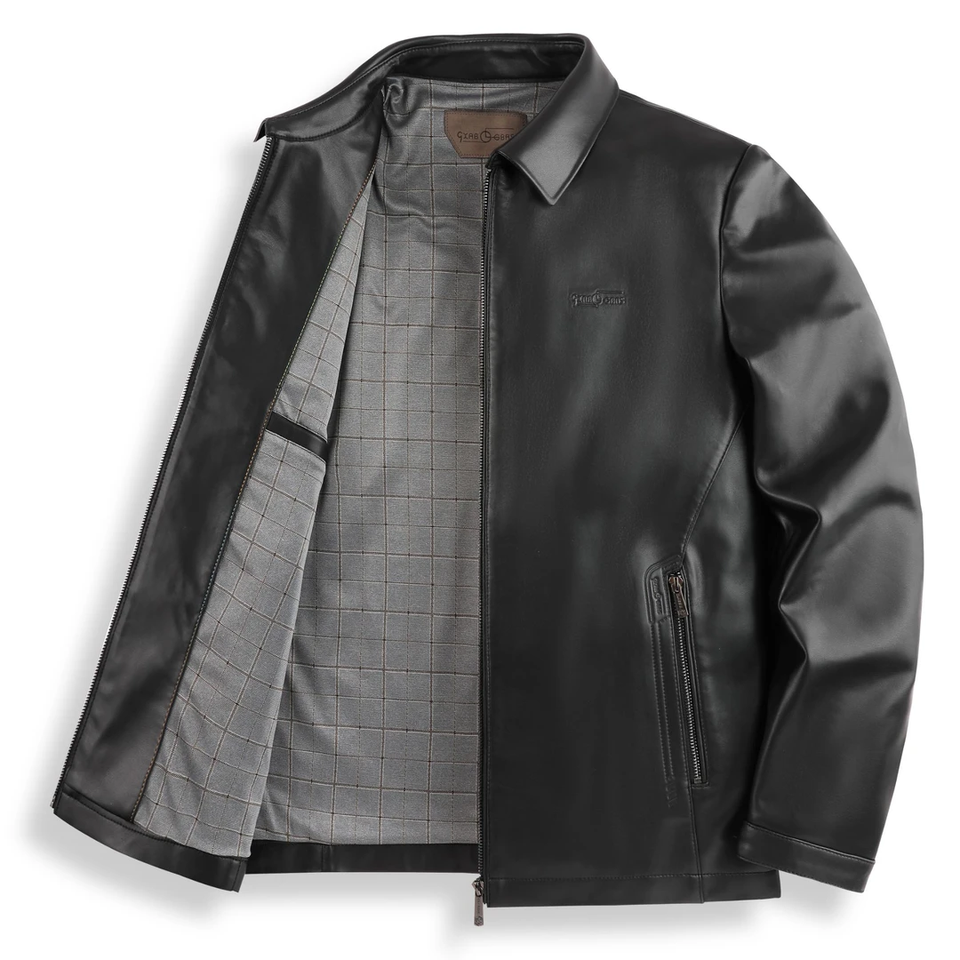 6606-6608款男士商务休闲男士百搭帅气皮夹克外套上衣