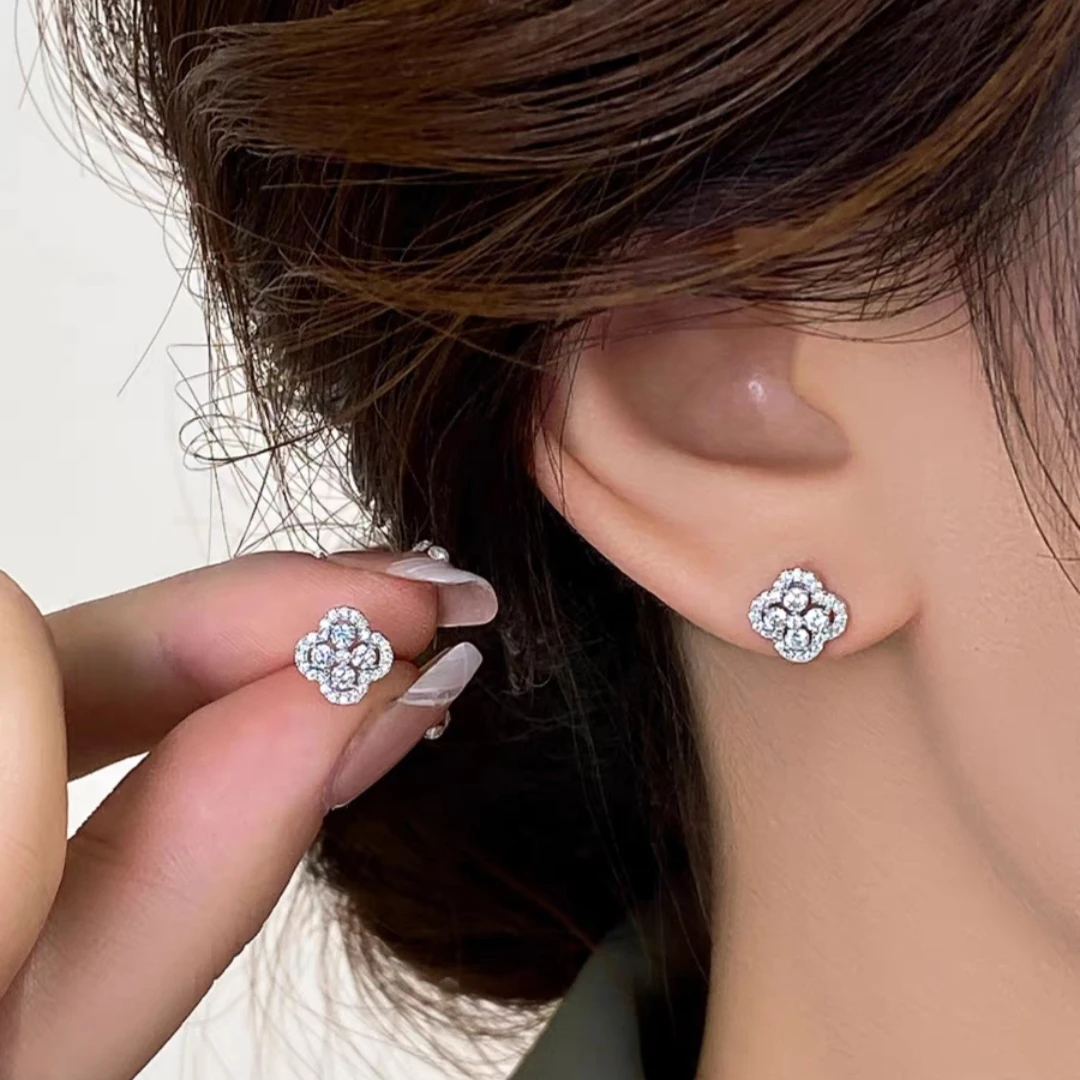 铜合金耳饰 2136精致百搭小花耳钉