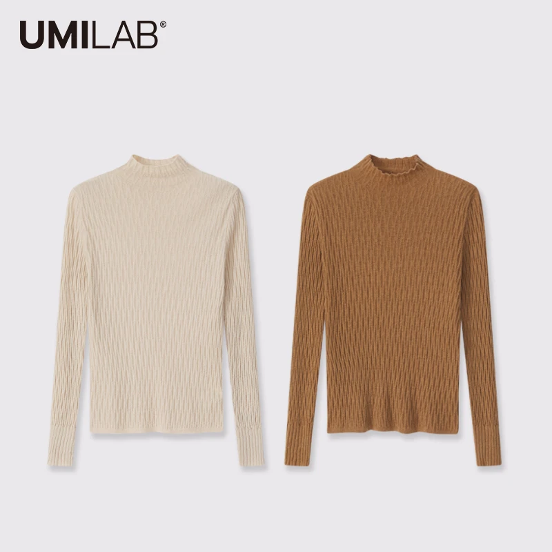 UMILAB黑标 内搭天花板 高支高密特种花型针织衫BM711L