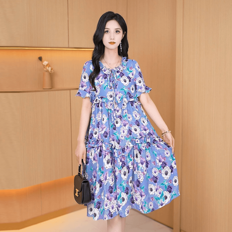 【连衣裙】夏季新款高贵法式休闲显瘦气质时尚韩版减龄女装连衣裙