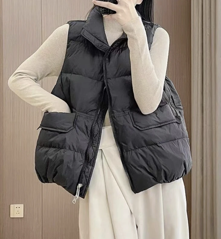 羽绒马甲女短款秋冬韩版新款马甲外套潮