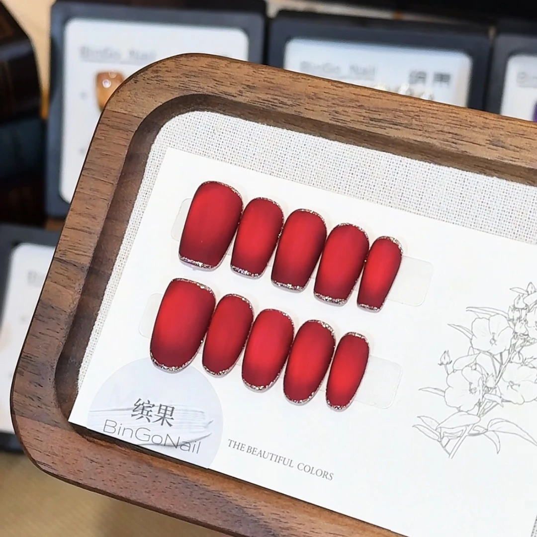 『鸿运之光』磨砂ins风轻奢高级感纯手工穿戴甲