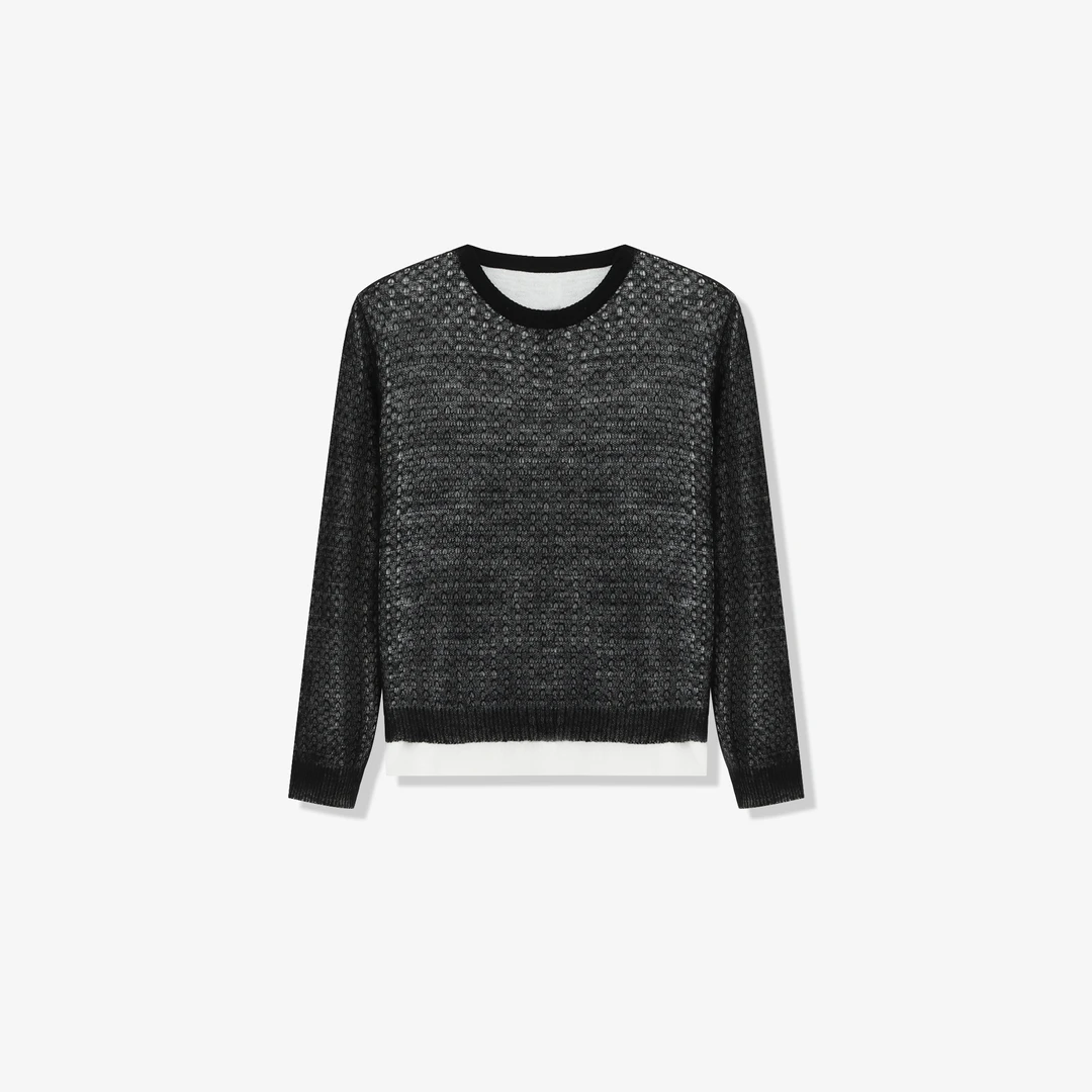 【温暖如春】长袖针织休闲宽松圆领套头毛衣2200-31066【阿邱时尚社】