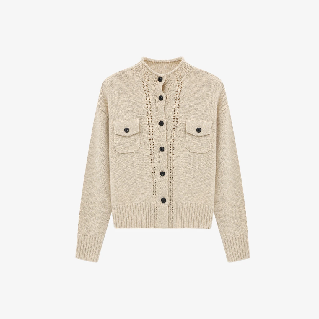 【剪影】绵羊毛百搭时尚开衫羊毛衫3341-CL-Q185【阿邱时尚社】