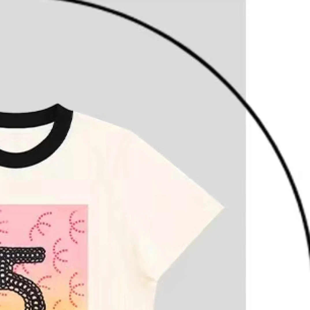 【哝哝服饰】2023年春夏新款渐变5休闲短袖上衣T恤201-099266