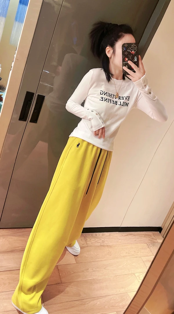 哝NONG-2024新款雅丹风字母袖口纽扣长袖T恤上衣CT-Jq0892098