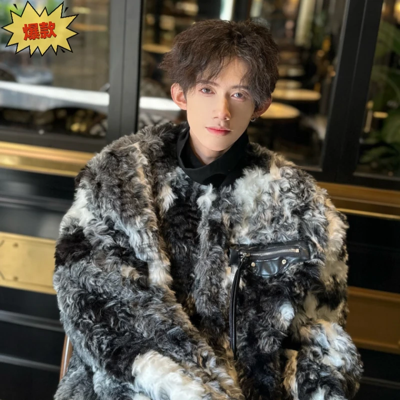 贵气款雅痞时尚毛毛衣秋冬装短款外套情侣装潮流简约时尚百搭潮流