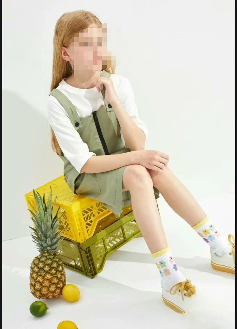 夏季工装背带裙女童洋气时尚宽松休闲中大童