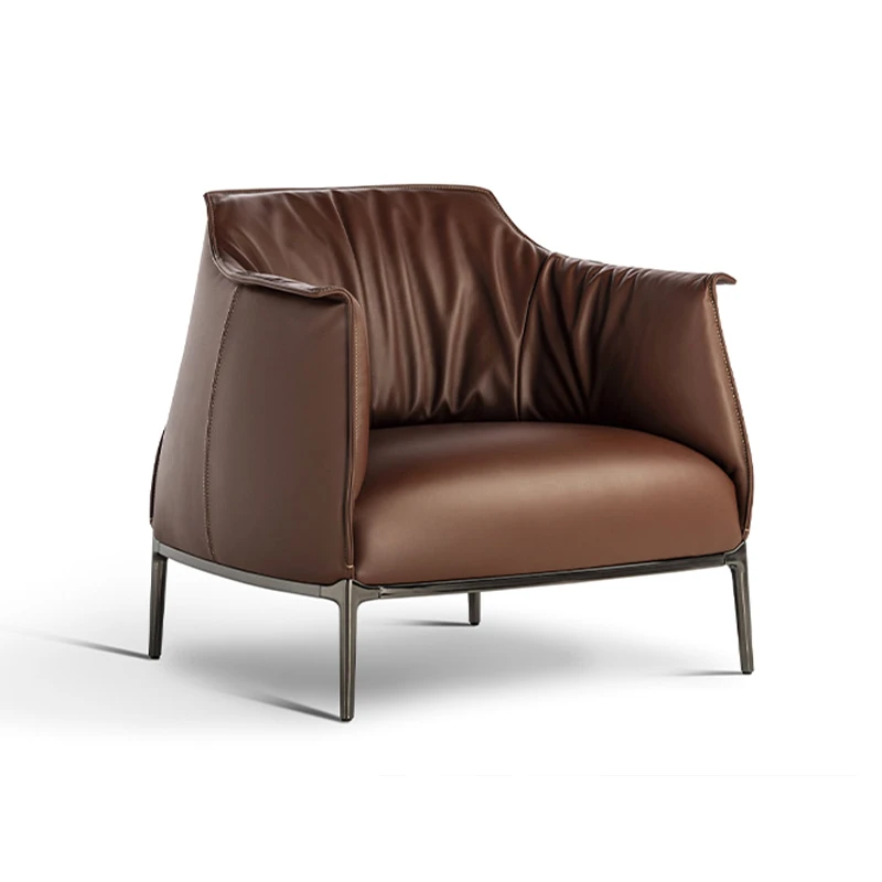【zamaco品牌】[实价] 设计师款单椅真皮懒人休闲椅单人沙发椅