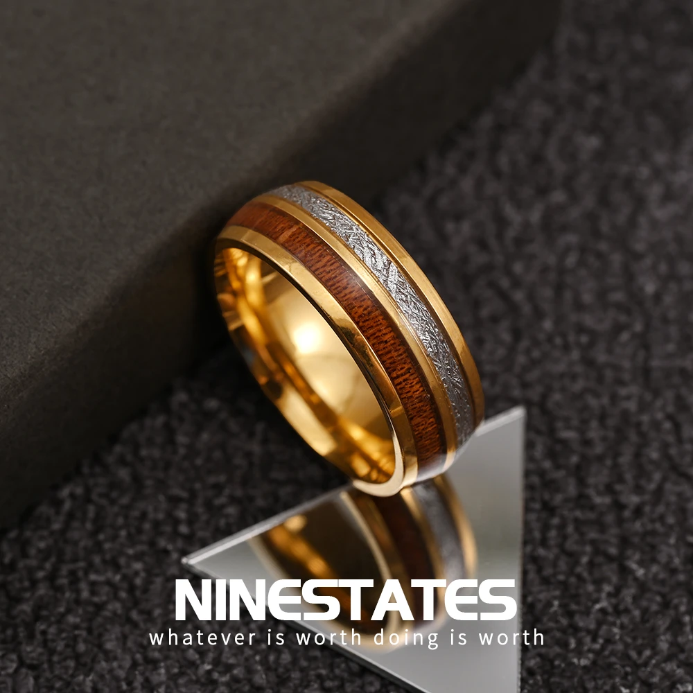 钛钢戒指 【专属男生】高级感轻奢男士素圈金色戒指小众情侣手饰品