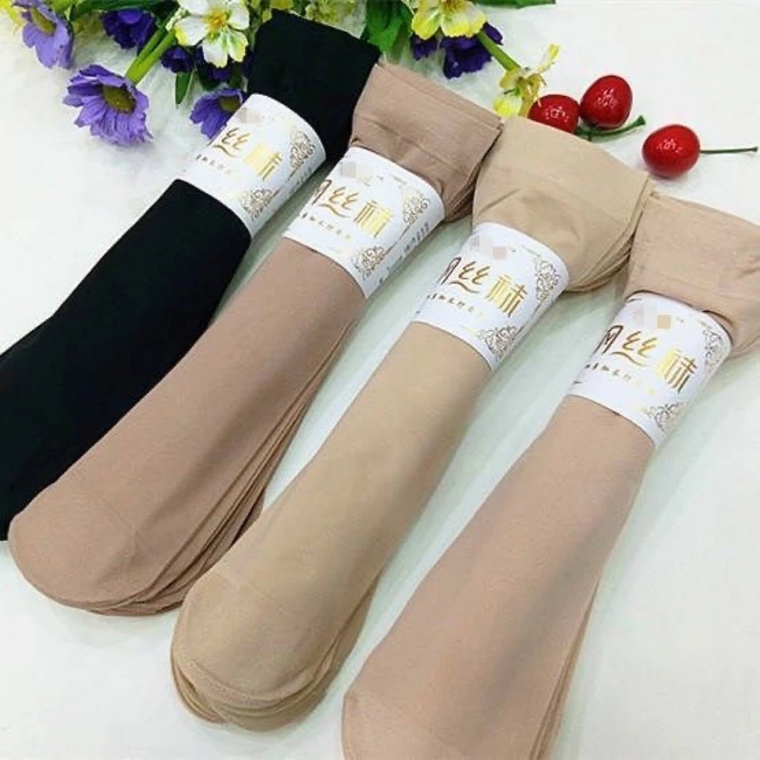 男女通用春夏秋款加长钢丝袜防勾丝薄款面膜短透明无痕袜子女弹力