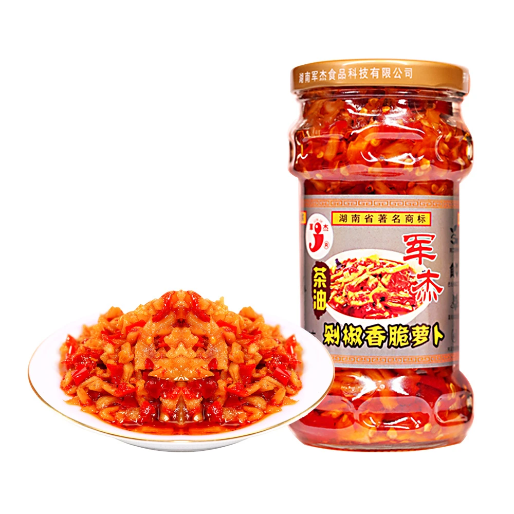 军杰茶油风味剁椒萝卜下饭拌饭酱香辣微辣拌面拌米饭懒人下饭神器