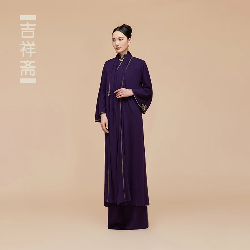 吉祥斋女装玉环阁长衫秋冬中式小立领修身短款长袖上衣