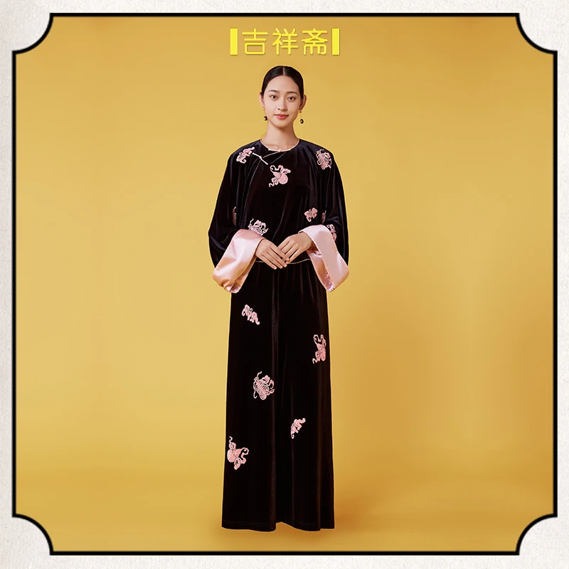 |吉祥斋|福禄缘丝绒珠片绣中式上衣