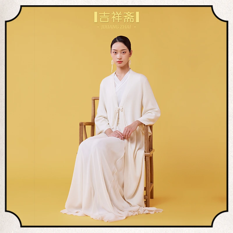 |吉祥斋|玉符庭羊绒长针织衫中国风