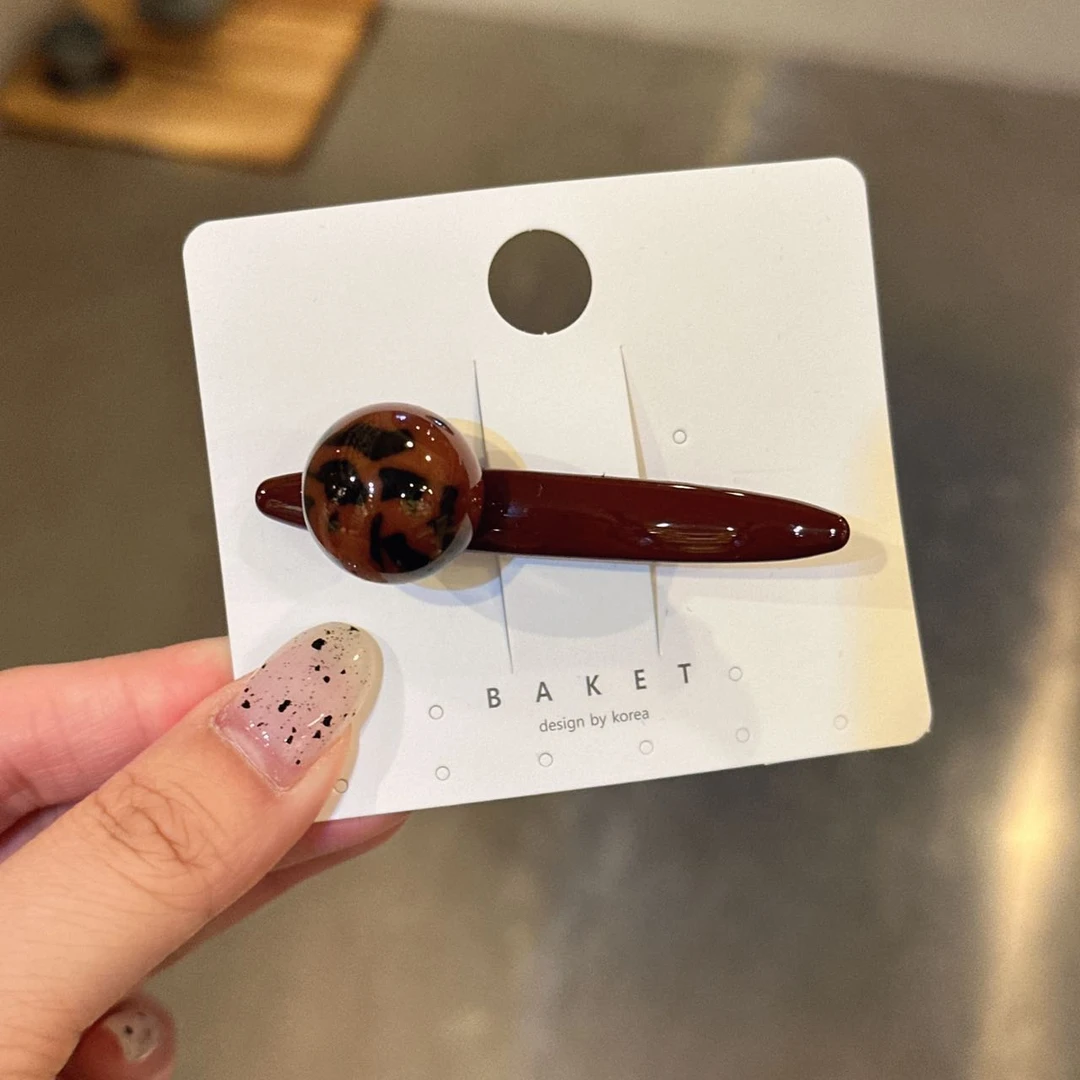 韩国baket发饰彩色球发夹边夹